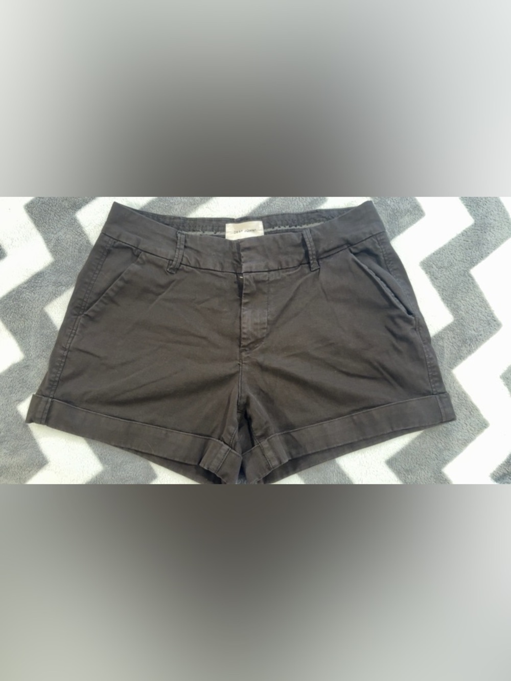 Dear John Black Flat-Front Cotton Northampton Shorts size 30